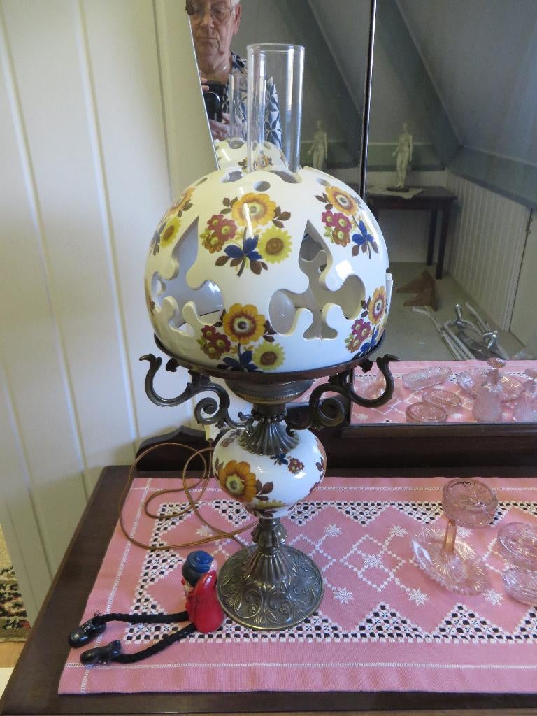 Porseleinen staande lamp, Antiek en Kunst, Antiek | Lampen, Ophalen