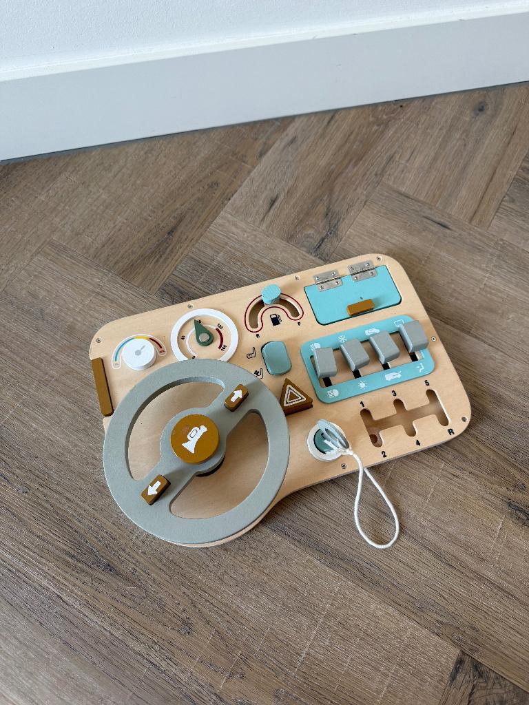 Heel goed houten speelgoed auto montessori stuur spel set, Ophalen of Verzenden, Zo goed als nieuw