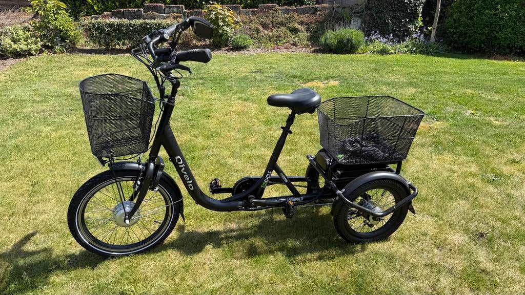 Qivelo elektrische driewieler - zwart, Fietsen en Brommers, Elektrische fietsen, Zo goed als nieuw, 47 tot 51 cm, 50 km per accu of meer