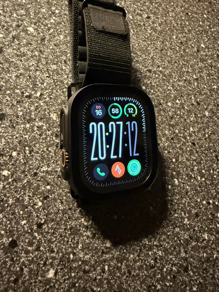 Apple watch ultra 2 49mm, Zwart, IOS, Nieuw, Ophalen of Verzenden