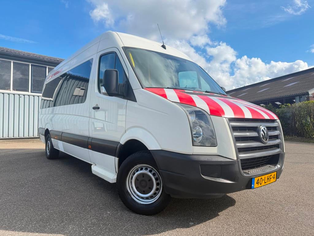 Volkswagen Crafter 35 2.5 TDI L3H2 9P | ROLSTOELLIFT | MARGE, Auto's, Gebruikt, Overige carrosserieën, 2000 kg, Wit