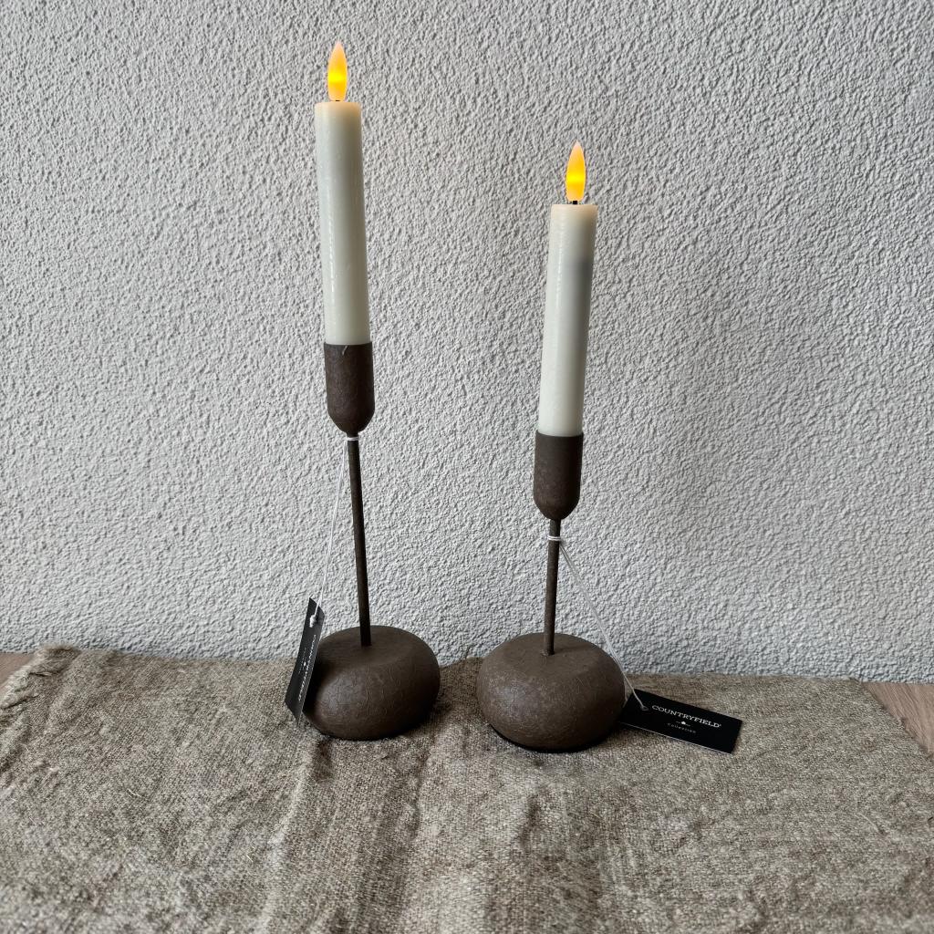 Countryfield set kandelaren messing, Huis en Inrichting, Woonaccessoires | Kandelaars en Kaarsen, Overige kleuren, Brons of Koper