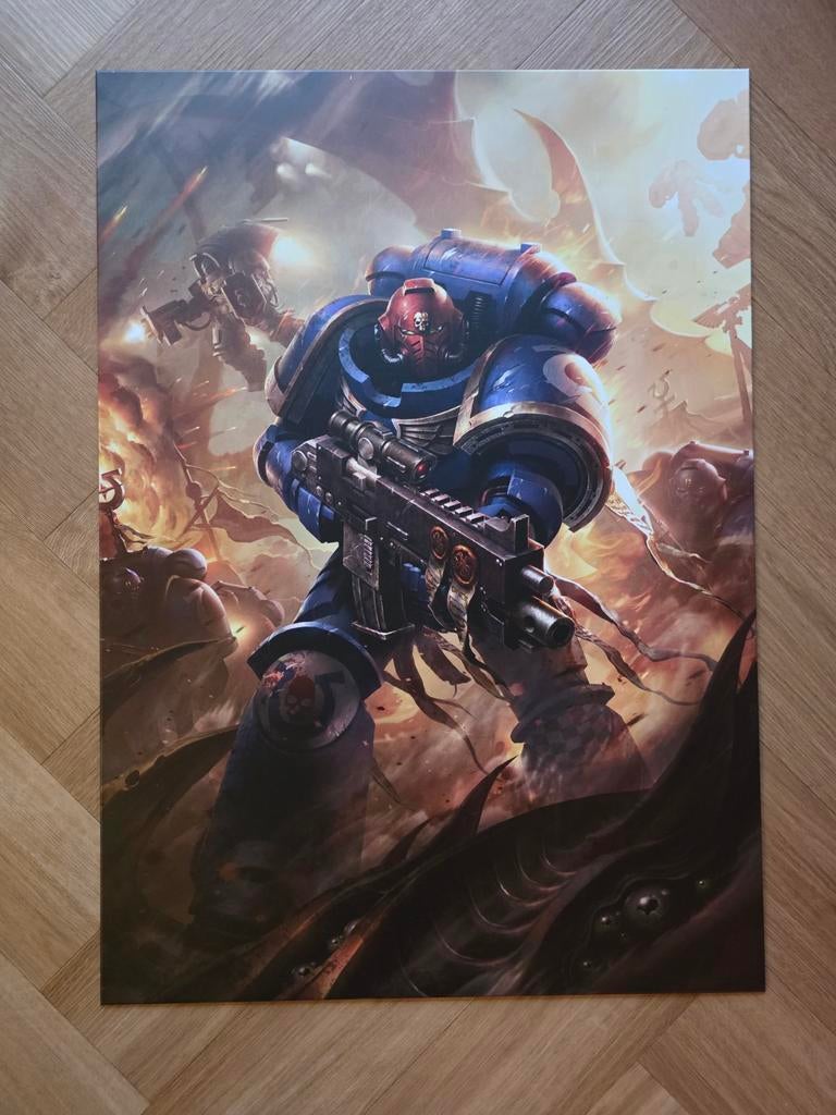 Warhammer metalen poster Displate 48cm x 67,5cm, Ophalen