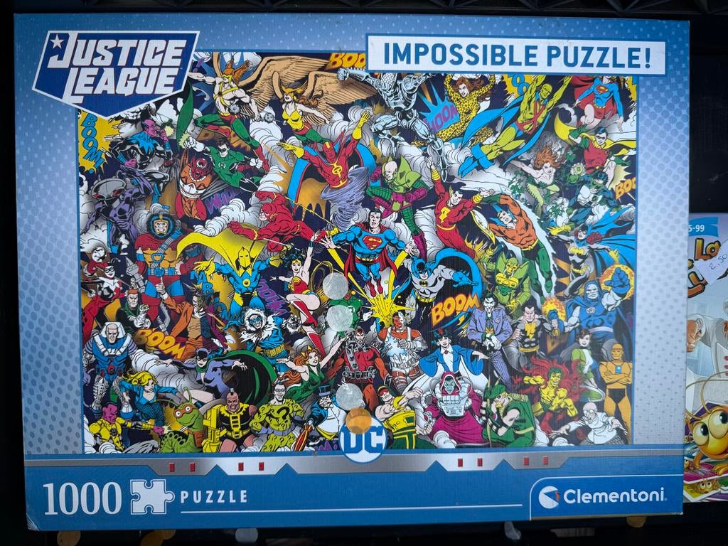 Justice League Impossible Puzzel 1000 stukjes Clementoni, Ophalen, 500 t/m 1500 stukjes, Zo goed als nieuw, Legpuzzel