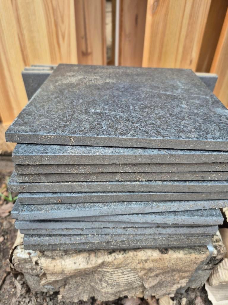 Vloertegels douche - Antraciet keramiek 20x20 cm, Doe-het-zelf en Verbouw, Tegels, Ophalen, Gebruikt, Keramiek, 20 tot 40 cm