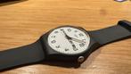 Swatch horloge zwart met witte wijzerplaat, Kunststof, Gebruikt, Polshorloge, Swatch
