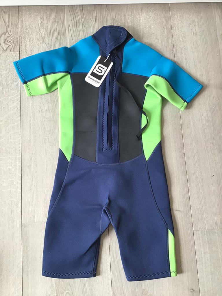 Nieuwe wetsuit Summshall kind maat XL is maat 152-164, Watersport en Boten, Watersportkleding, Zo goed als nieuw, Wetsuit, Kind