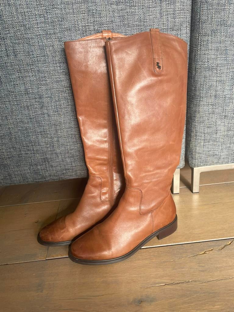 Mooie hoge cognackleurige laarzen maat 40, Hoge laarzen, Overige kleuren, Ophalen of Verzenden, Zo goed als nieuw