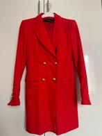 Zara Basic Rode Blazerjurk met Gouden Knopen - Maat M, Ophalen of Verzenden, Zo goed als nieuw, Maat 38/40 (M), Rood