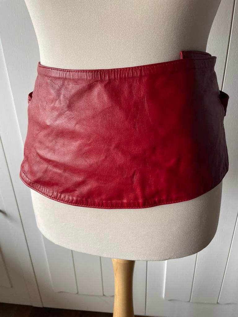 Brede leder centuur, Kleding | Heren, Riemen en Ceinturen, Ophalen of Verzenden, Zo goed als nieuw, Zwart