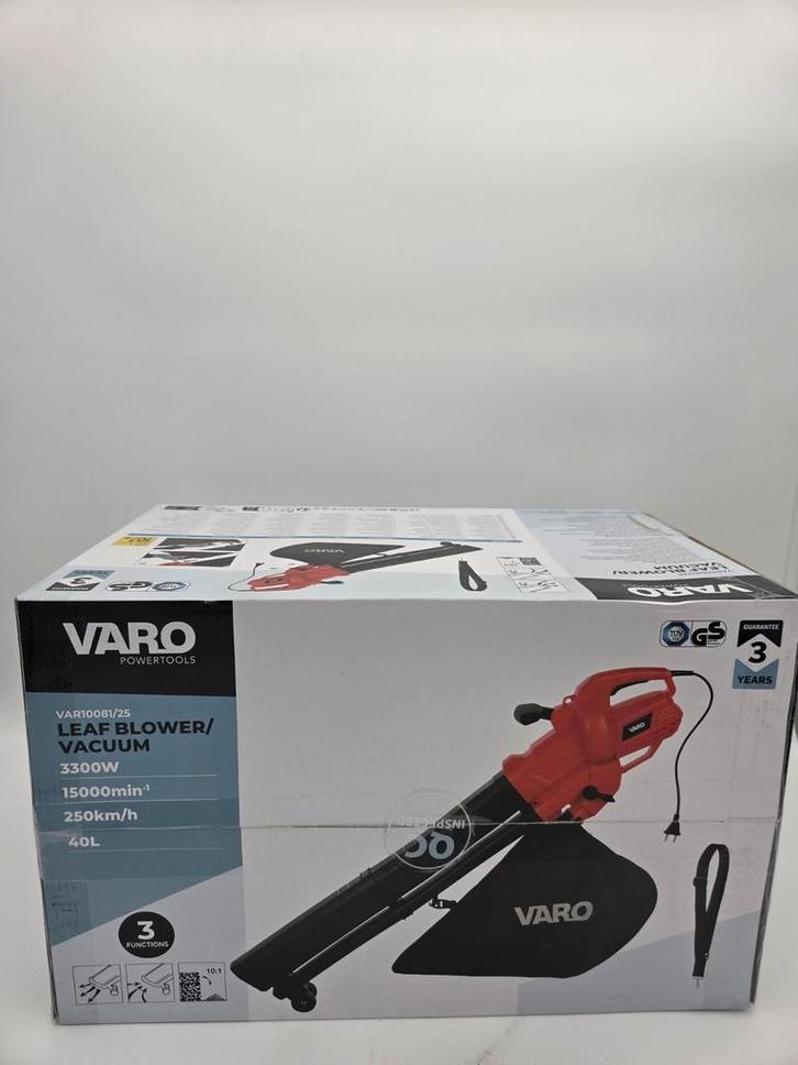 Varo Bladblazer/Bladzuiger 3300W - Nieuw in doos, Tuin en Terras, Bladblazers, Nieuw, Elektrisch, Ophalen of Verzenden