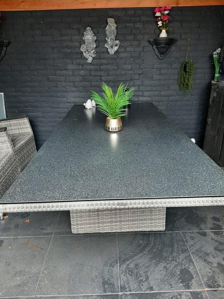 tuintafel 220 x 100 cm, Tuin en Terras, Tuintafels, Gebruikt, Rechthoekig, Wicker, Ophalen