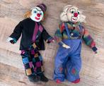 Set van 2 Unieke Vintage Handgemaakte Stoffen Clownspoppen, Ophalen of Verzenden, Zo goed als nieuw, Pop