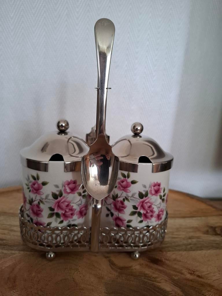 Vintage Enoch Wedgwood Tunstall kruiden/jampotjes, Ophalen of Verzenden