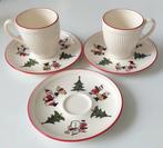 Wedgwood Windsor Christmas Kopjes Schotels Kerst Servies, Verzenden, Zo goed als nieuw, Wedgwood, Kop(pen) en/of Schotel(s)