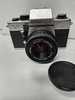Revue Flex TL25 SLR camera + lenzen, flitser en tas., Audio, Tv en Foto, Fotocamera's Analoog, Ophalen of Verzenden, Gebruikt