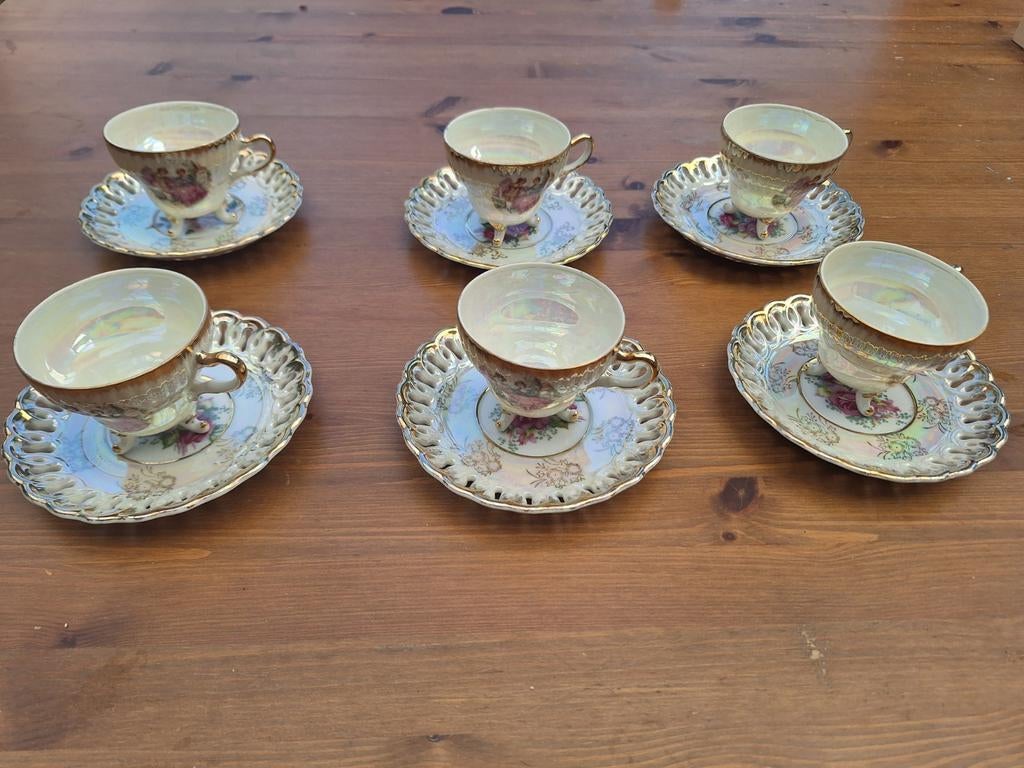 Set van 6 , zeer dun porselein, Ophalen