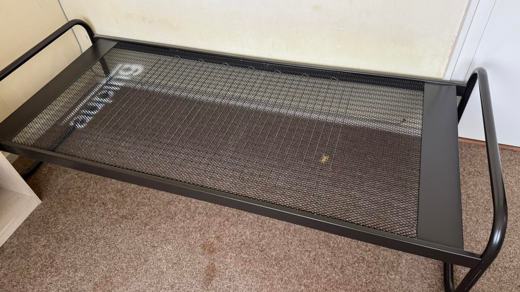 Auping bed, Ophalen, Eenpersoons, Bruin, 190 cm of minder