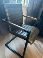 Leren Eetkamerstoel Donkergroen Goossens, Huis en Inrichting, Stoelen, Ophalen, Gebruikt, Overige kleuren, Leer