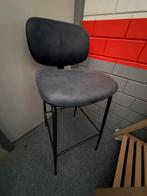 Moderne barkruk met rugleuning - donkerblauw, Ophalen, Gebruikt, Metaal, 90 cm of meer