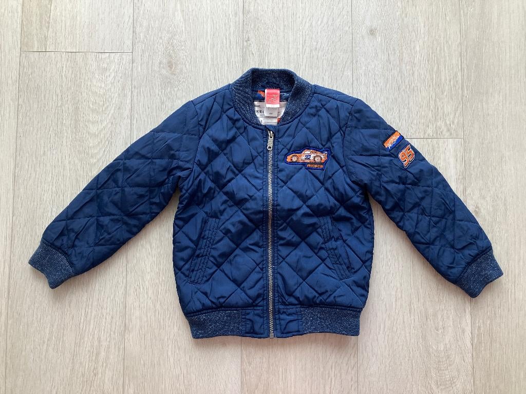 ZGAN Disney Cars jas, winterjas Bomberjack Blauw, Mt. 116, Disney, Ophalen of Verzenden, Zo goed als nieuw, Jongen