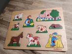 Eichhorn Houten hout puzzel puzzle boerderij, Ophalen of Verzenden, Zo goed als nieuw, Van hout, Minder dan 10 stukjes
