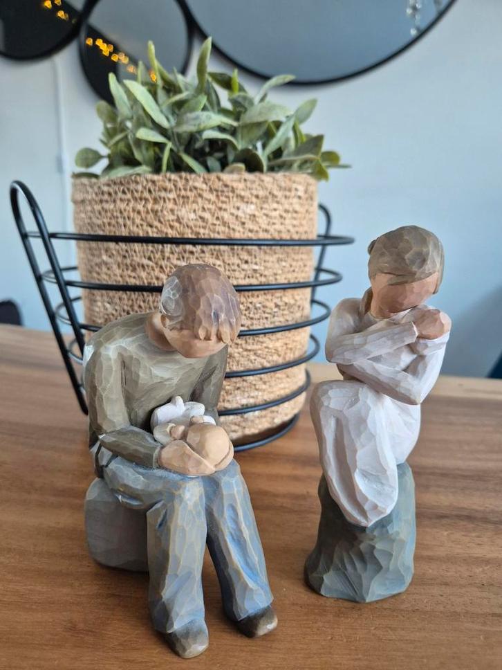 Willow Tree beeldjes: New Dad en Guardian., Verzamelen, Beelden en Beeldjes, Zo goed als nieuw, Mens, Ophalen of Verzenden