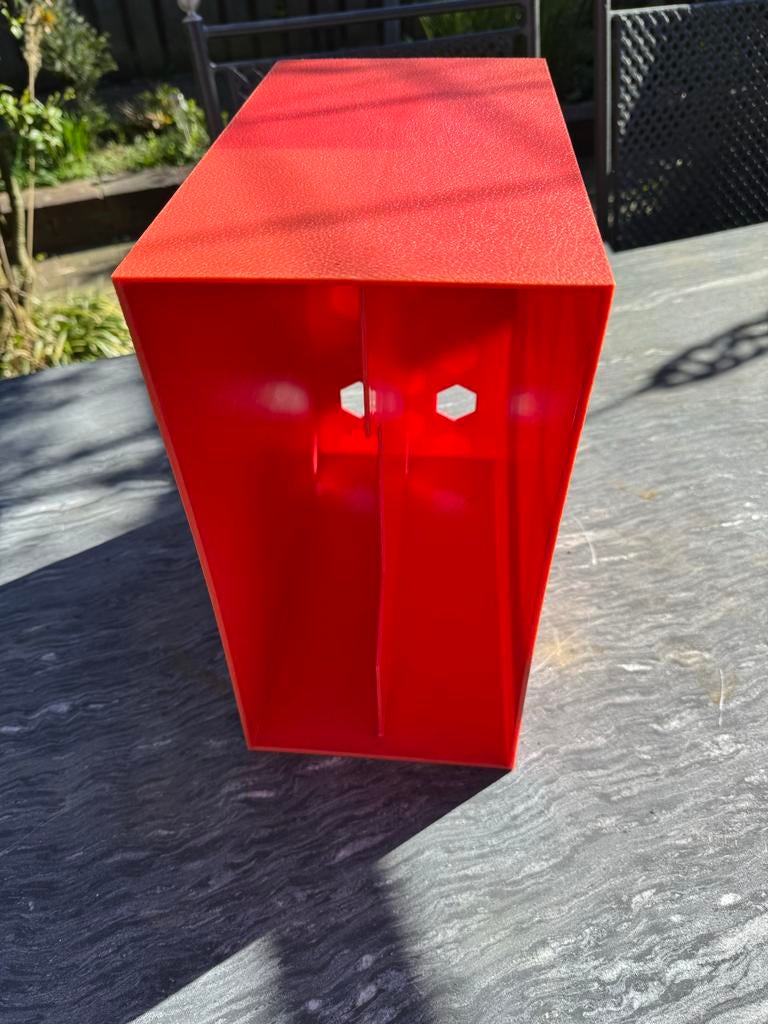 Vinyl- Vintage rode LP  opbergrek-, Ophalen of Verzenden, Gebruikt, Overige merken