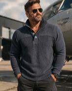 PME Legend XL/58 katoenen trui blauw met grijs, Verzenden, Maat 56/58 (XL), Blauw