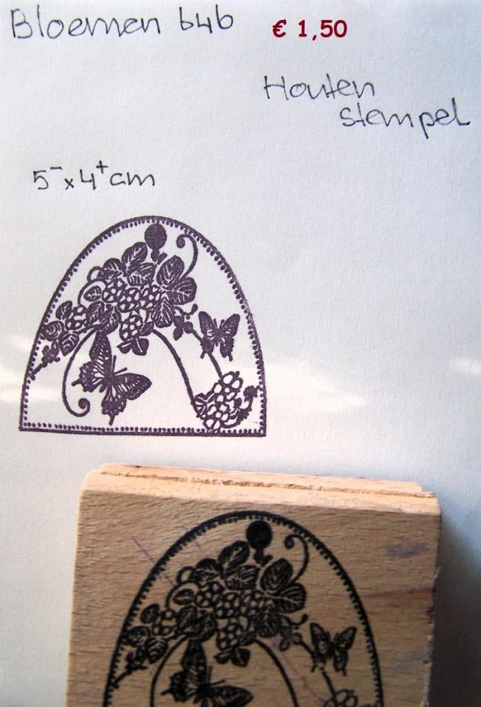 Bloemen 619 Houten stempel - Stempelen