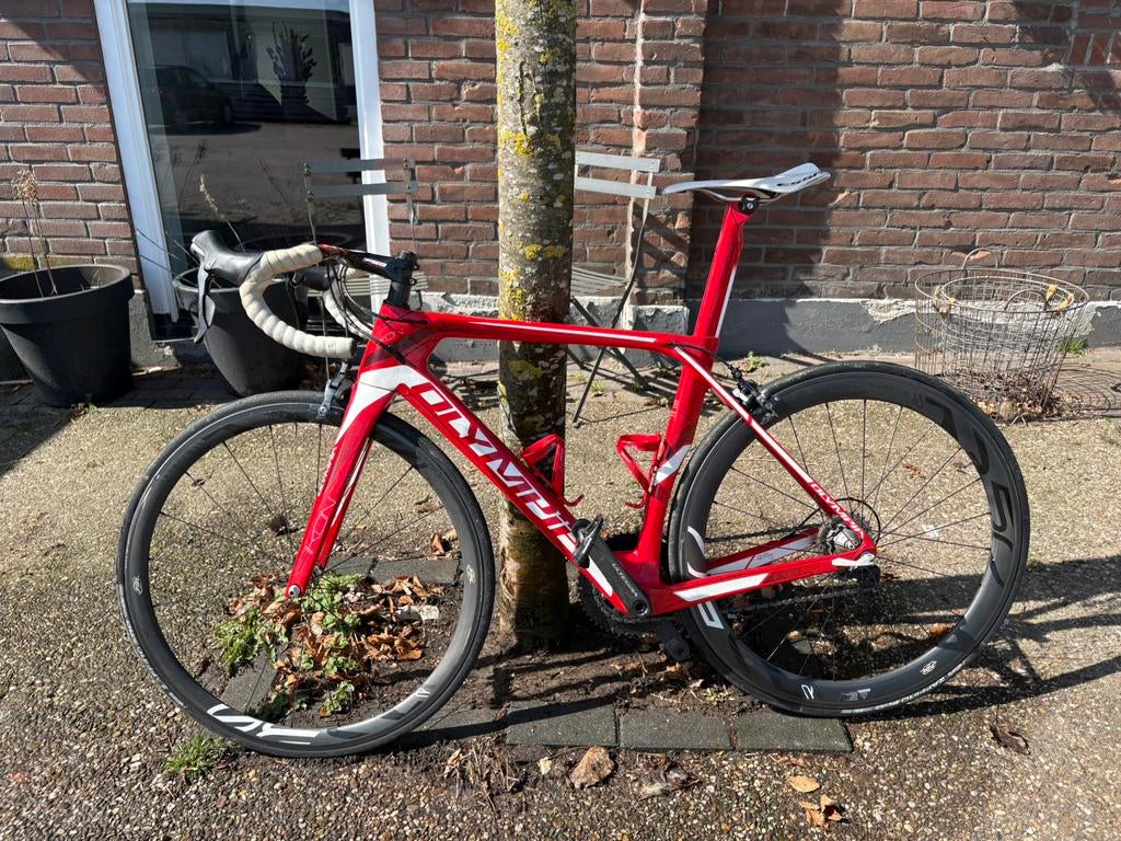 Racefiets Olympia IKON (maat M) + Tacx Flux trainer, Fietsen en Brommers, Fietsen | Racefietsen, Overige merken, Carbon, Ophalen of Verzenden