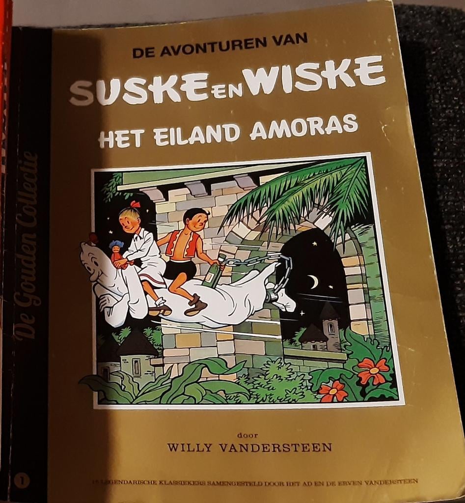 Suske en Wiske: De Gouden Collectie - Het Eiland Amoras, Boeken, Stripboeken, Gelezen, Willy Vandersteen, Eén stripboek, Ophalen of Verzenden