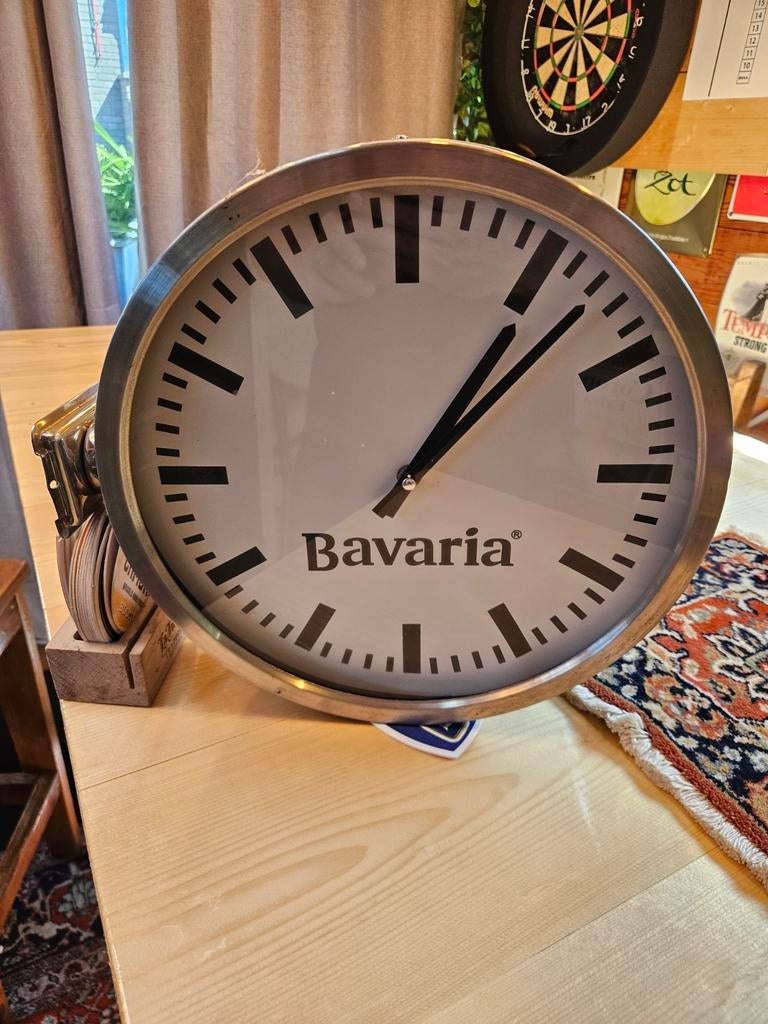 Bavaria dubbelzijdige stationsklok - Vintage reclame, Ophalen