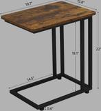 Industriële bijzettafel, laptoptafel, salontafel, banktafel, Huis en Inrichting, Tafels | Bijzettafels, 45 tot 60 cm, Minder dan 55 cm