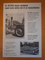Folder de Rotink nieuwe mestpomp, Verzenden, Gelezen, Tractor en Landbouw