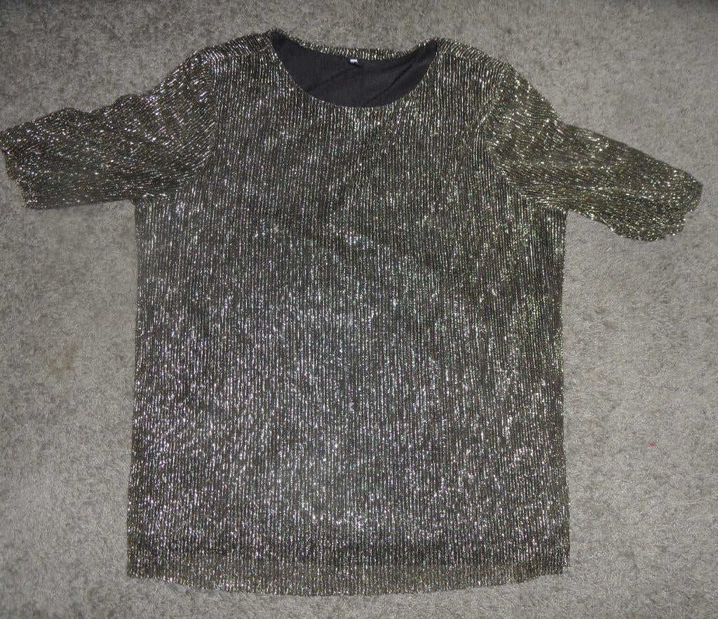 Net, sjiek damesshirt van HEMA, maat M, groen met glitter, Maat 38/40 (M), Ophalen of Verzenden, Zo goed als nieuw, Korte mouw