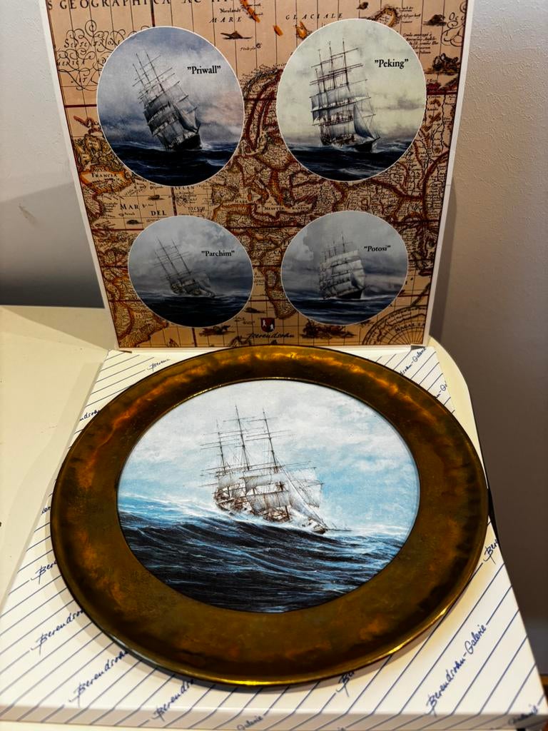 Berendsohn wandbord schip “Parchim” (originele doos), Ophalen of Verzenden, Zo goed als nieuw