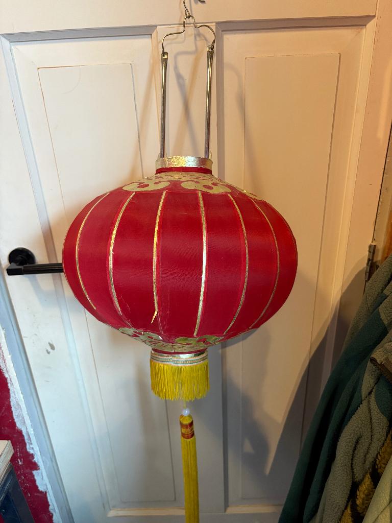 Originele Chinese hanglampen 2x, Gebruikt, 50 tot 75 cm, Ophalen of Verzenden, Chinees