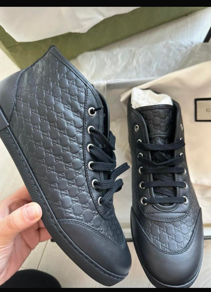 Gucci Leren High-Top Sneakers Zwart, Kleding | Dames, Schoenen, Nieuw, Sneakers of Gympen, Zwart, Ophalen of Verzenden