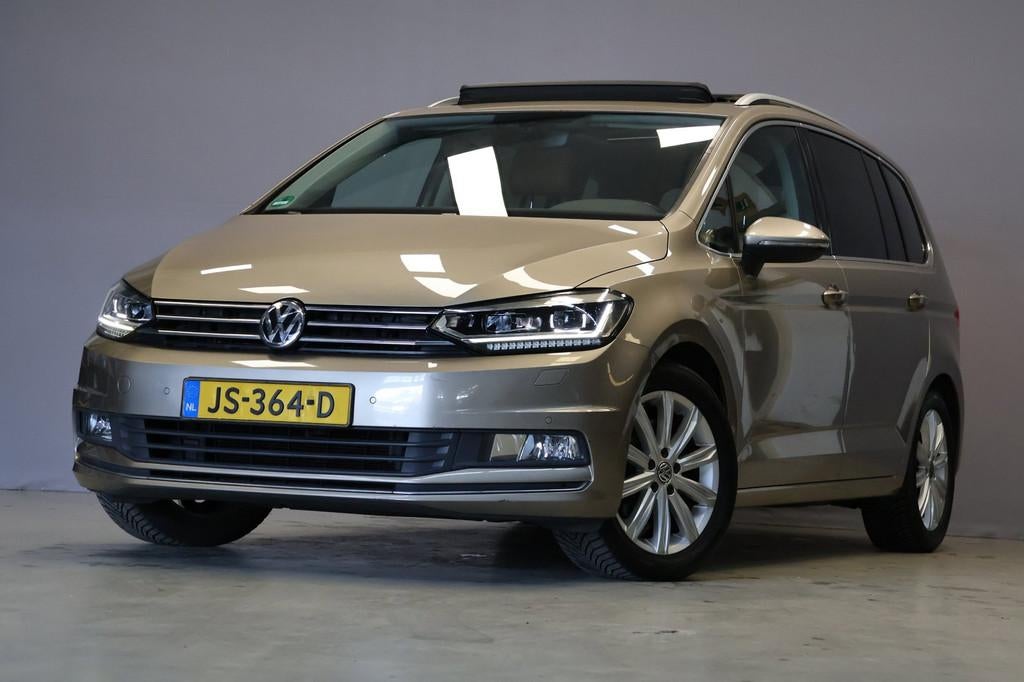 Volkswagen Touran 1.4 TSI Highline 7p |DSG|Pano|Carplay|Lede, Adaptive Cruise Control, Gebruikt, Euro 6, 150 pk