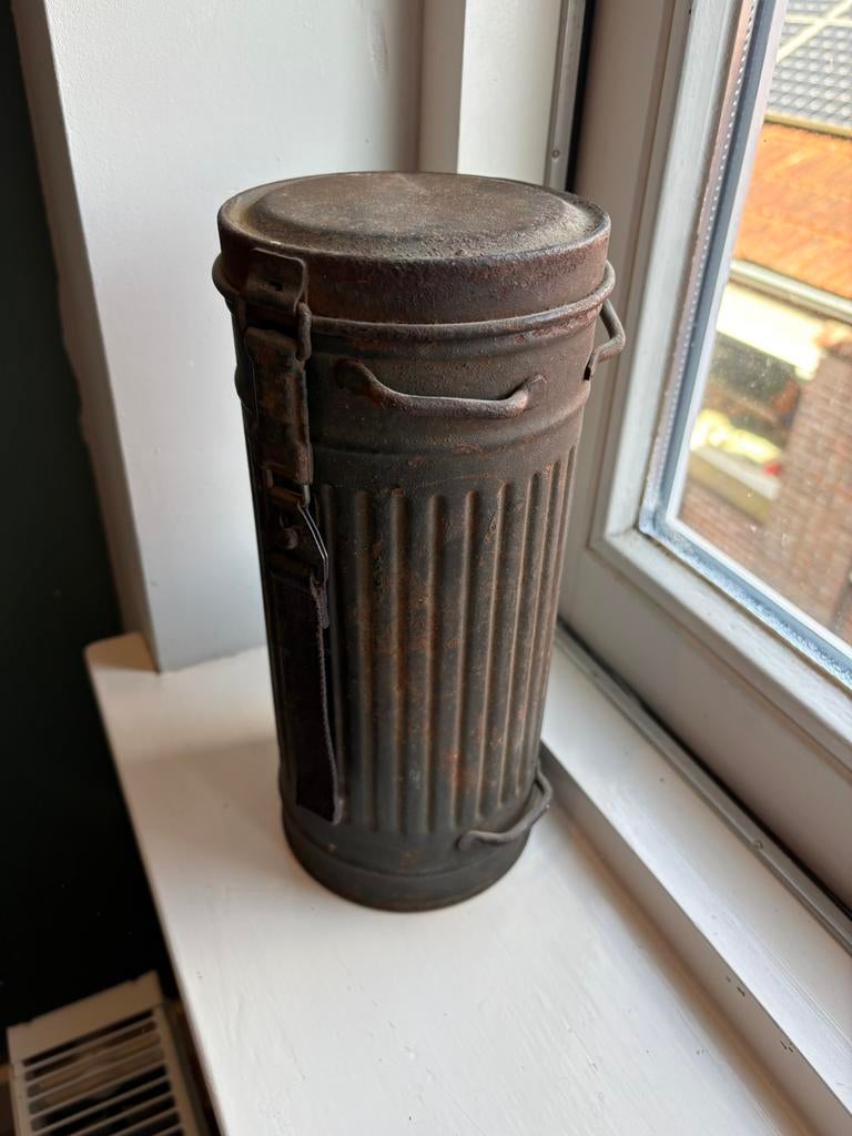 WW2 WO2 Duits gasmaskerblik goede staat!, Verzamelen, Militaria | Tweede Wereldoorlog, Ophalen of Verzenden, Landmacht, Duitsland