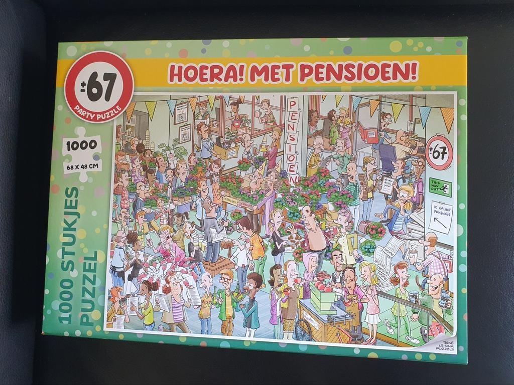 Hoera! Met pensioen! 1000 stukjes. Nieuw., Ophalen, 500 t/m 1500 stukjes, Nieuw