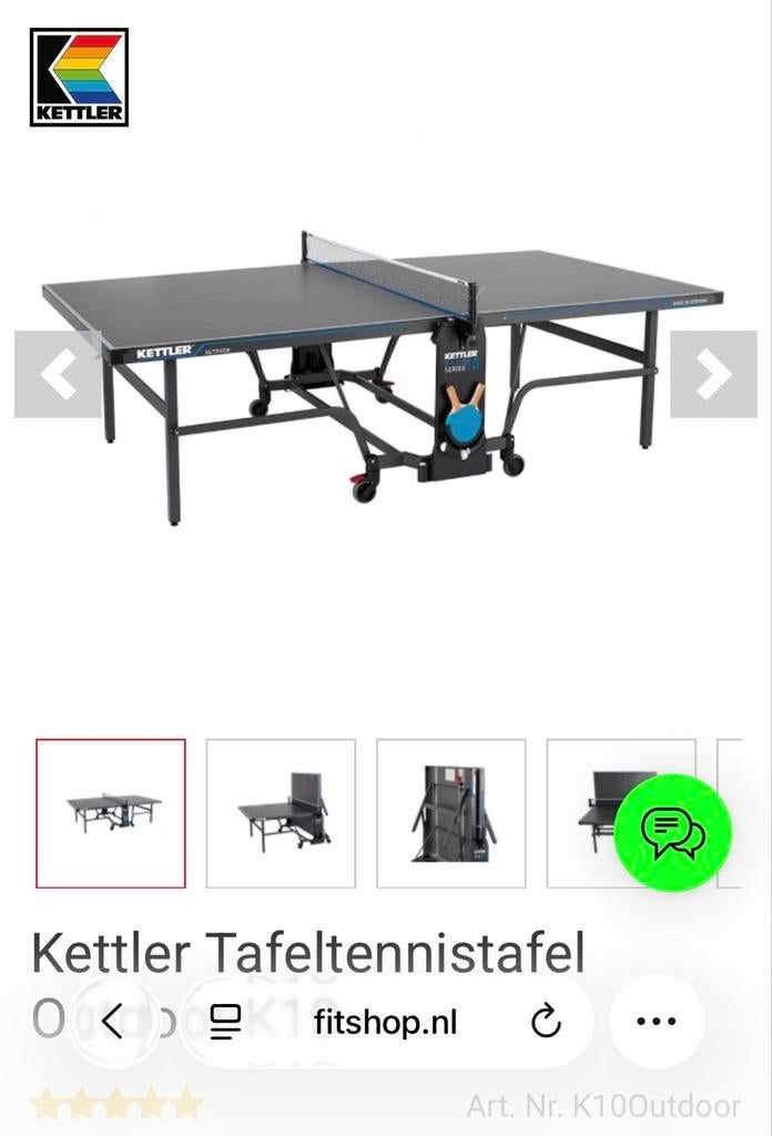 Kettler K10 Outdoor Tafeltennisbladen (nieuw, excl. onderste, Ophalen, Nieuw, Tafel Outdoor