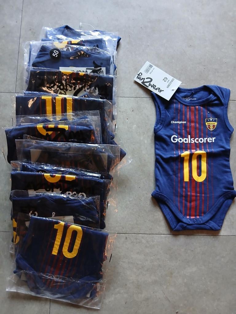 Partij barcelona Rompertjes, Kinderen en Baby's, Babykleding | Overige, Ophalen of Verzenden, Nieuw, Fun2wear, Jongetje of Meisje