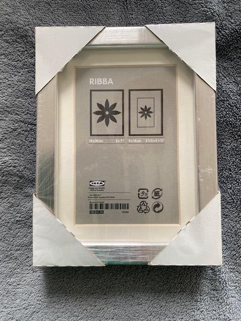 Ikea Ribba 2 zilverkleurige lijsten, 13 x 18 cm, nieuw!!!, Overige materialen, Minder dan 50 cm, Nieuw, Ophalen of Verzenden