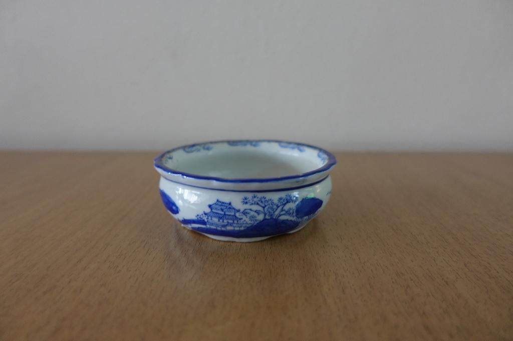 Aardewerk Schaaltje Delfts Blauw looks, Tuin en Terras, Bloempotten, Rond, Binnen, Ophalen of Verzenden, Zo goed als nieuw