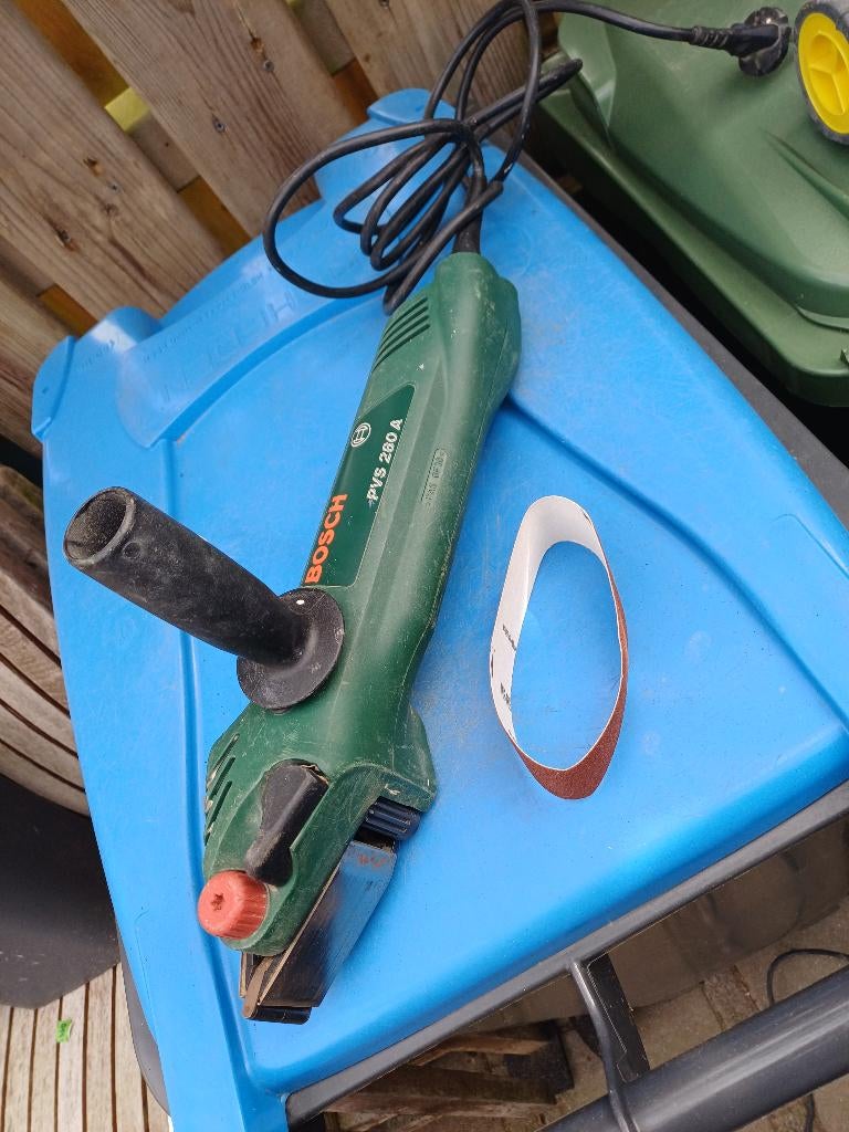 Bosch PVS 280A bandschuurmachine, Ophalen of Verzenden, Gebruikt, Minder dan 600 watt, Bandschuurmachine