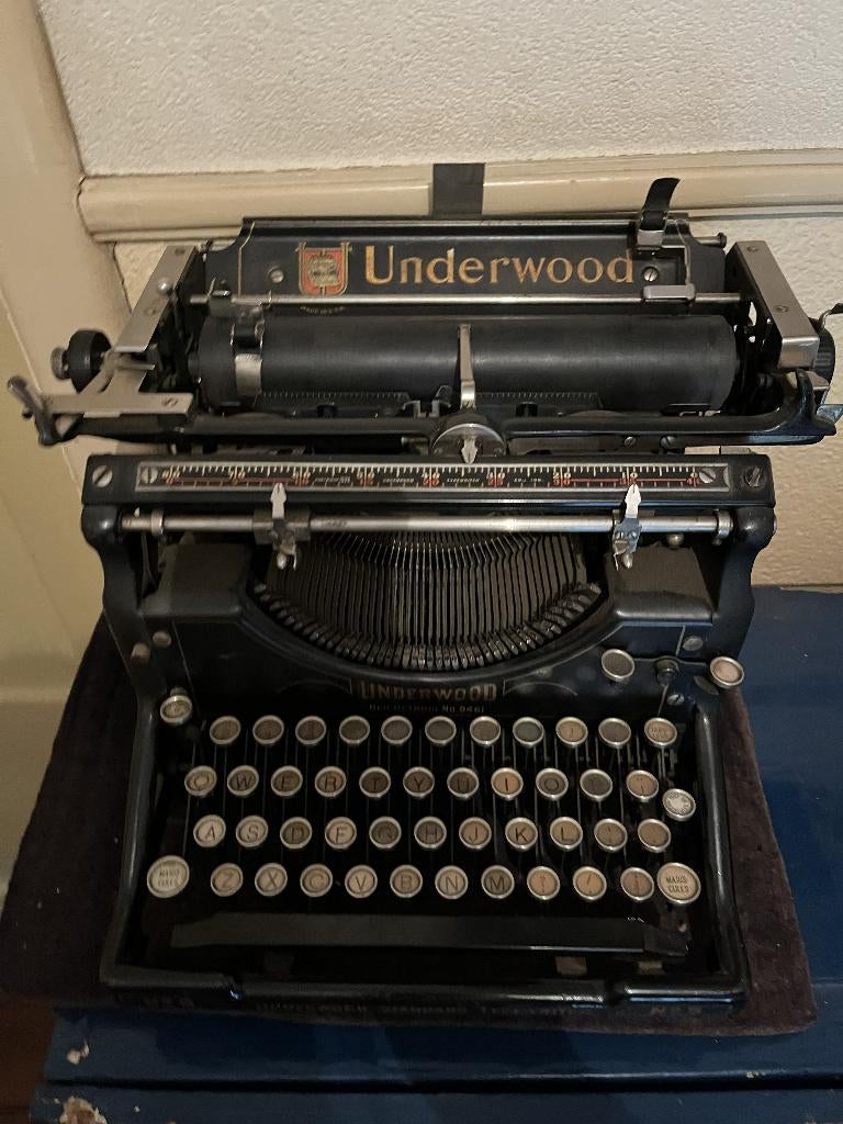 antieke typemachine Underwood Standard Typrewriter No5, Diversen, Typemachines, Ophalen