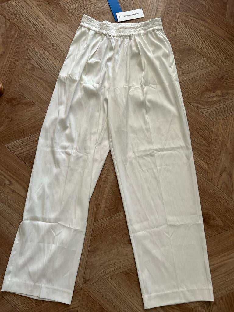 Nieuwe Witte Samsoe Samsoe Pantalon - Maat S, Ophalen of Verzenden, Nieuw, Maat 36 (S), Wit