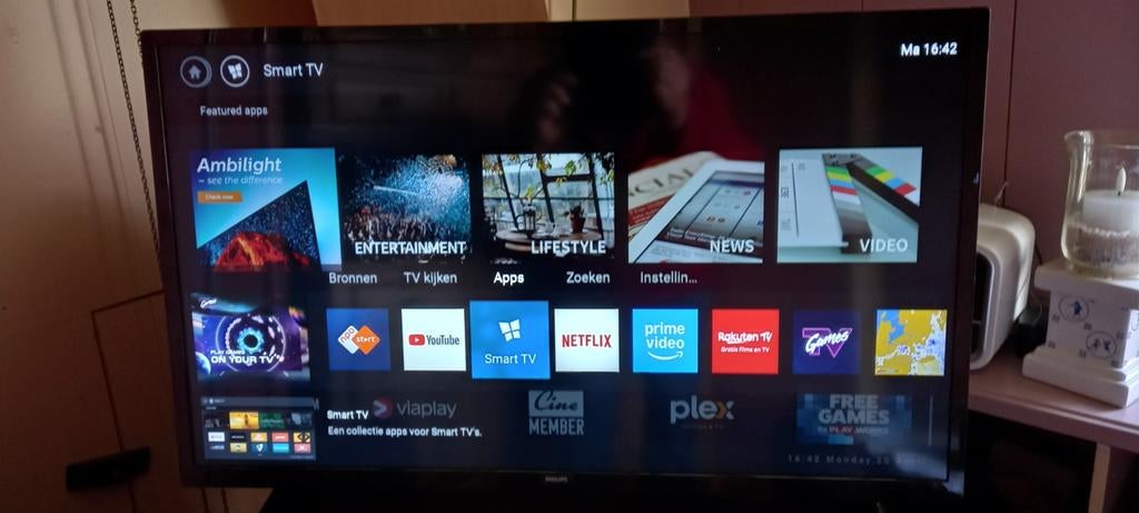 Smart TV Model Phillips 32PFF6805/12, Ophalen, Zo goed als nieuw, 50 Hz, Philips